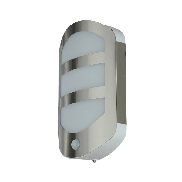 LED Wandleuchte mit Bewegungsmelder Edelstahl IP54 außen