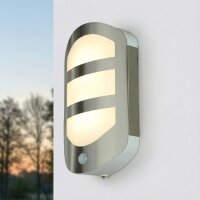 LED Wandleuchte mit Bewegungsmelder Edelstahl IP54...
