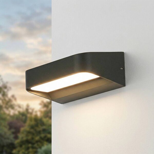 LED Wandleuchte außen IP54 8 W 900 lm 3000 K Anthrazit