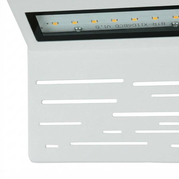 LED Wandlampe außen IP44 15 cm 6 W 700 lm Alu Glas