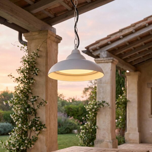 LED Außenlampe Weiß IP54 B:25 cm 1200 lm 3000K