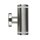 Außenlampe Wand Edelstahl 23 cm hoch IP44 GU10 LED