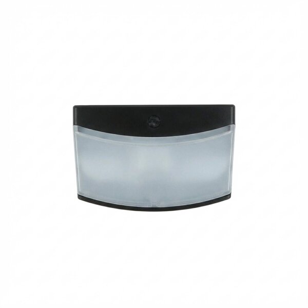LED Solarleuchte Bewegungsmelder Schwarz 3000 K B: 10,6 cm
