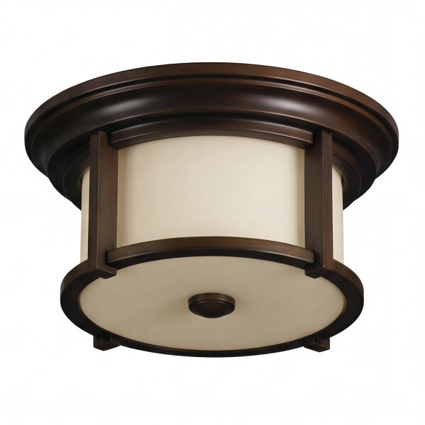 Deckenleuchte für Außen in Bronze Creme blendarm