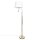 Stehlampe mit Leselampe 157 cm E27 + LED Messing Weiß