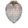 Deckenlampe Kristall Metall B: 30 cm in Messing Antik E27
