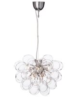 Hängeleuchte Glas Metall G9 50 cm breit H: max. 120 cm