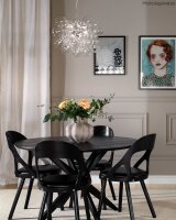 Hängeleuchte Glas Metall G9 50 cm breit H: max. 120 cm