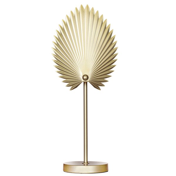 Tischleuchte Metall 55 cm hoch in Gold matt für E27