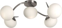Deckenlampe Weiß Chrom Glas Edelstahl E27 TORRO