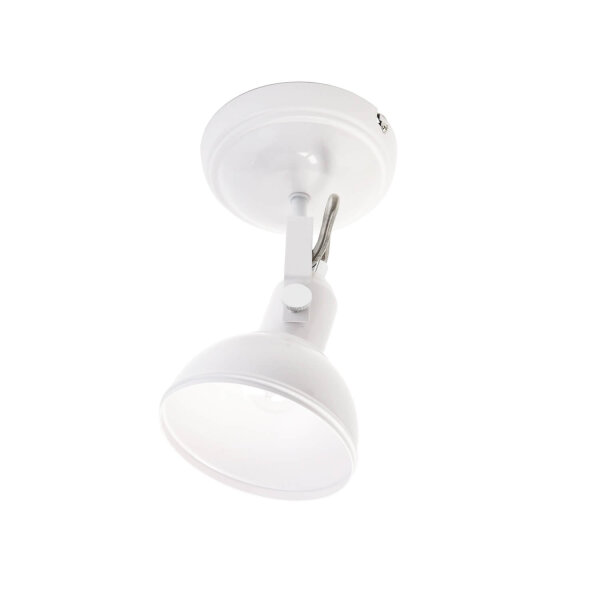 Retro Wand Strahler Weiß Gina schwenkbar E14 Ø12cm
