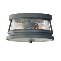 Außen Deckenleuchte SAMMY Grau antik Glas IP44