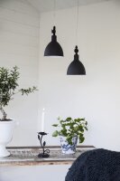 Hängeleuchte mit Kabel Stecker 17 cm breit H: max....