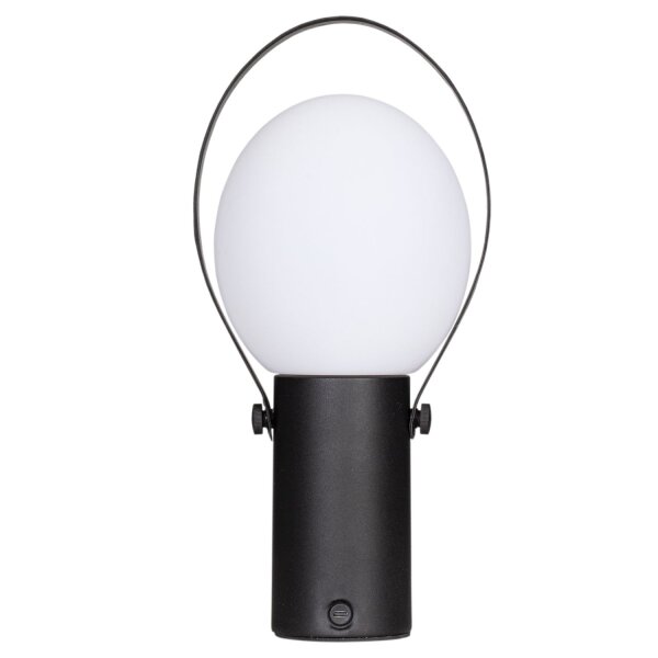 LED Tischleuchte außen Akku Metall mit Dimmer IP44 tragbar