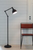 Stehlampe Metall 147 cm Schwarz E27 Retro Design Gelenkarm