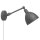 Wandlampe mit Schalter Kabel Metall verstellbar Grau Gelenkarm