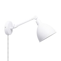 Wandleuchte mit Kabel Schalter verstellbar Weiß...