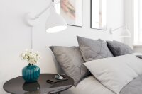 Wandleuchte mit Kabel Schalter verstellbar Weiß...