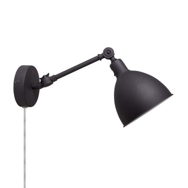 Wandlampe mit Kabel und Stecker Metall E27 verstellbar Gelenke