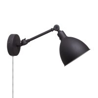Wandlampe mit Kabel und Stecker Metall E27 verstellbar...