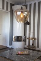 Hängeleuchte Rauchglas Metall B: 40 cm H: max. 120...