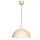 Hängeleuchte Metall Ø 38 cm rund H: max. 120 cm Beige E27