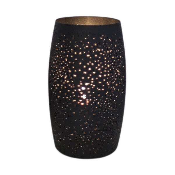 Tischlampe Metall 26 cm hoch Schwarz E27 dekorativ GITTE