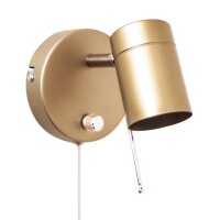 Wandleuchte mit Kabel Stecker GU10 verstellbar in Gold...