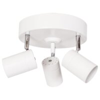 Spot Strahler Metall B: 20 cm klein Weiß 3-flammig...