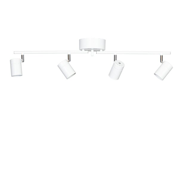 Spot Lampe Metall 83 cm lang Weiß matt GU10 4-flammig