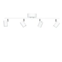 Spot Lampe Metall 83 cm lang Weiß matt GU10 4-flammig