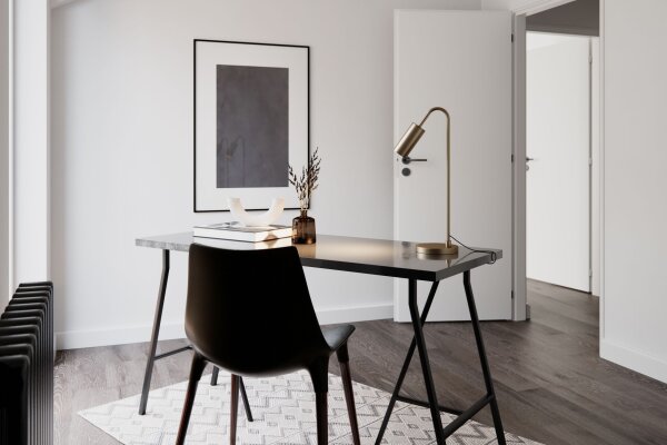 Schreibtischlampe Metall GU10 51 cm hoch in Gold matt