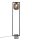 Stehleuchte Rauchglas Metall Stein 150 cm Retro Design E27