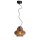 Hängelampe E27 30 cm breit Metall Rauchglas verstellbar