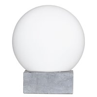 Tischleuchte Marmor Glas H: 35,5 cm Kugelschirm E27