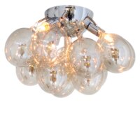 Deckenlampe Metall Rauchglas 30 cm breit 3-flammig G9
