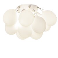 Deckenlampe Weiß matt B: 30 cm 3-flammig G9 Metall...