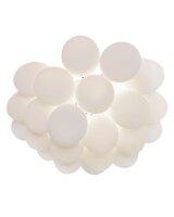 Deckenlampe Glas Metall 50 cm breit Weiß matt G9...