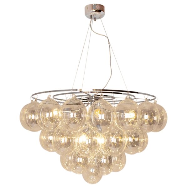 Hängeleuchte Rauchglas Metall rund Ø 100 cm 8x E27