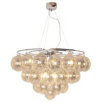 Hängeleuchte Rauchglas Metall rund Ø 100 cm...