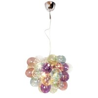 Pendelleuchte Bunt B: 50 cm H: max. 120 cm Glas Metall 8x G9