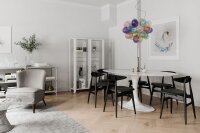 Pendelleuchte Bunt B: 50 cm H: max. 120 cm Glas Metall 8x G9