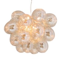 Hängeleuchte Rauchglas Metall 62 cm breit 3-flammig G9