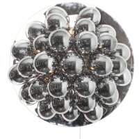 Wandlampe mit Stecker Schalter Rauchglas rund Ø 60...