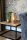 Tischlampe Metall H: 28 cm in Messing E14 Retro