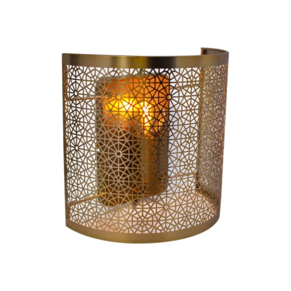 Wandleuchte mit Schalter Metall 22 cm breit E14 Retro