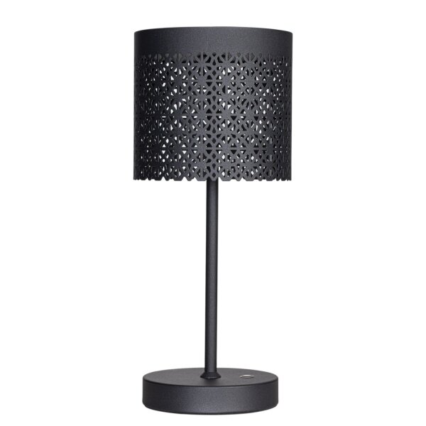 LED Tischlampe außen Akku dimmbar kabellos 34,5 cm Metall