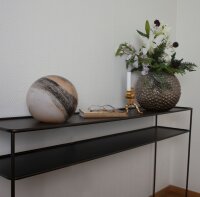Tischleuchte Glas H: 20 cm Natur Braun marmoriert E14