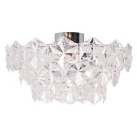 Deckenleuchte Kristall B: 51 cm Chrom E27 3-flammig...