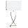 Tischlampe Metall Stoff 69 cm hoch in Messing Wei&szlig; E27
